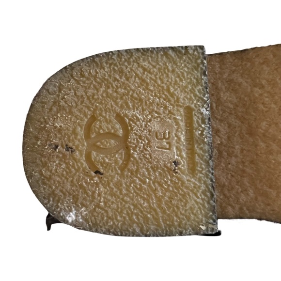 Chanel black wool tweed combat boots chain detail with certificate of authentic - Picture 11 of 16